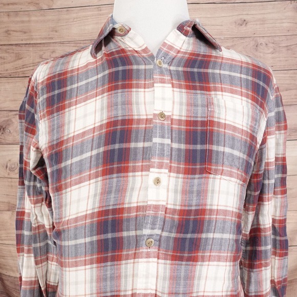 GH BASS LONG SLEEVE PLAID BUTTON DOWN SHIRT MENS SIZE M MEDIUM - Picture 1 of 6